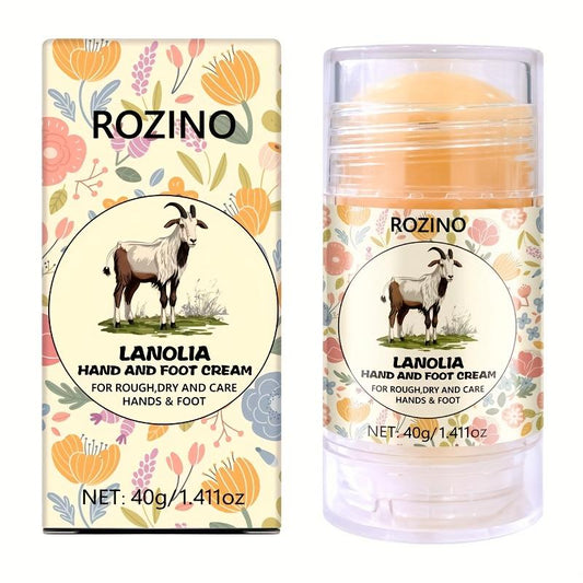 【Pack of 10 IS CHEEPER】ROZINO Lanolia Hand & Foot Cream Intense Moisture Repair for Dry Skin Daily Use 40G Rozino Moistening Smooth Care